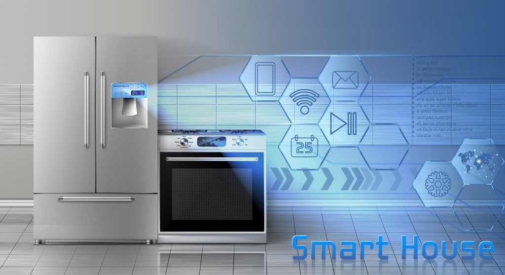 Smart house vector concept background