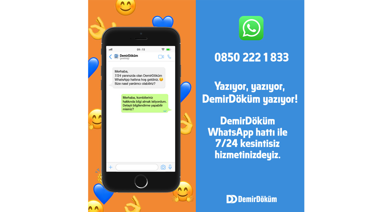 DemirDöküm WhatsApp Hattı erişilebilir hale getirdi