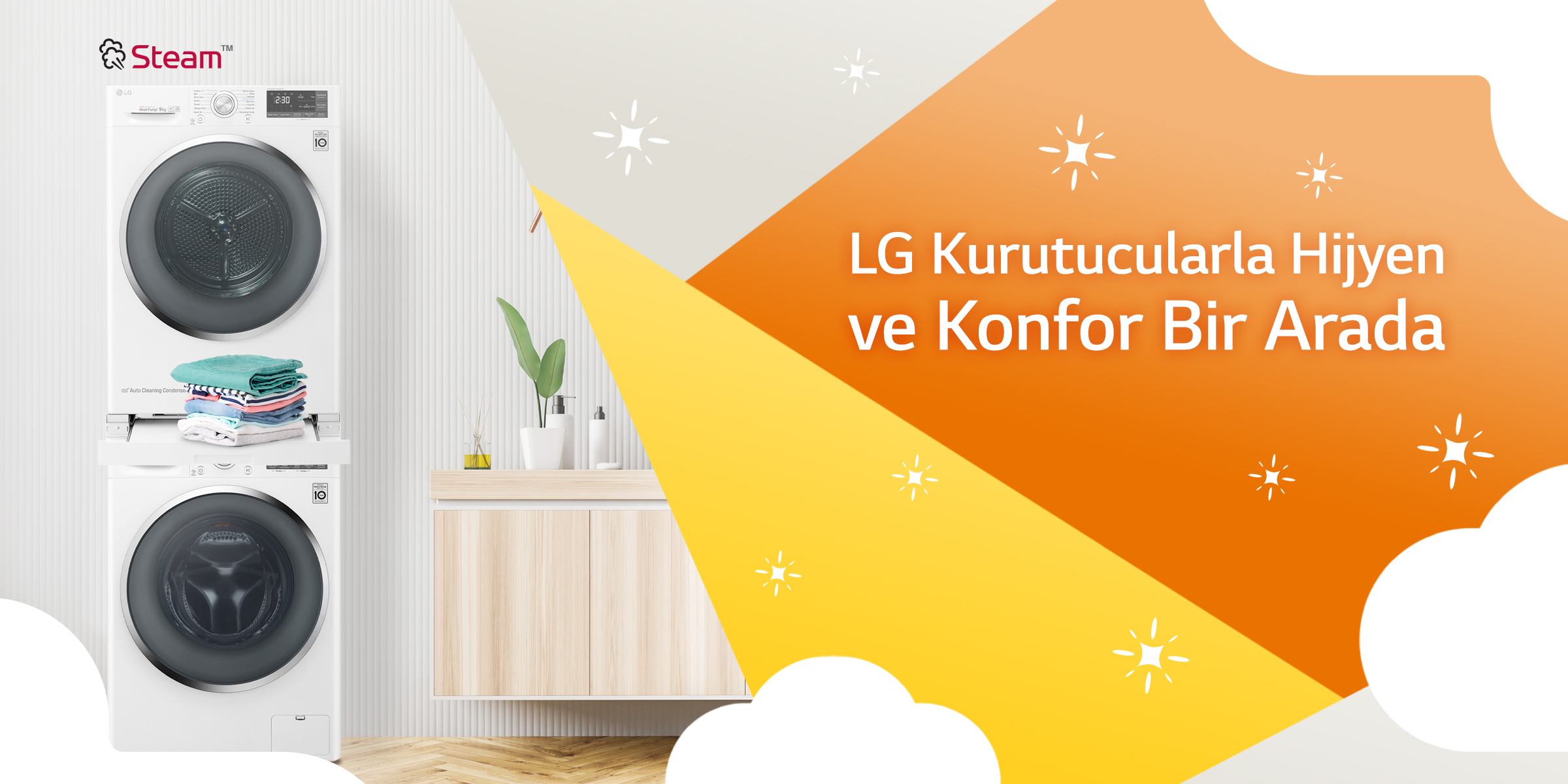 LG kurutucular hijyeni ve konforu bir arada sunuyor