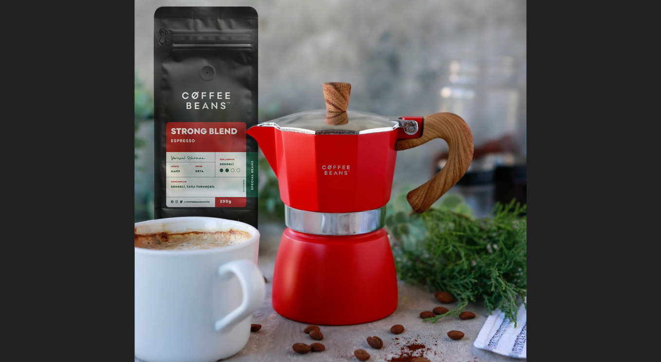 Coffee Beans Moka Pot ile evde içilen kahveler çok daha lezzetli