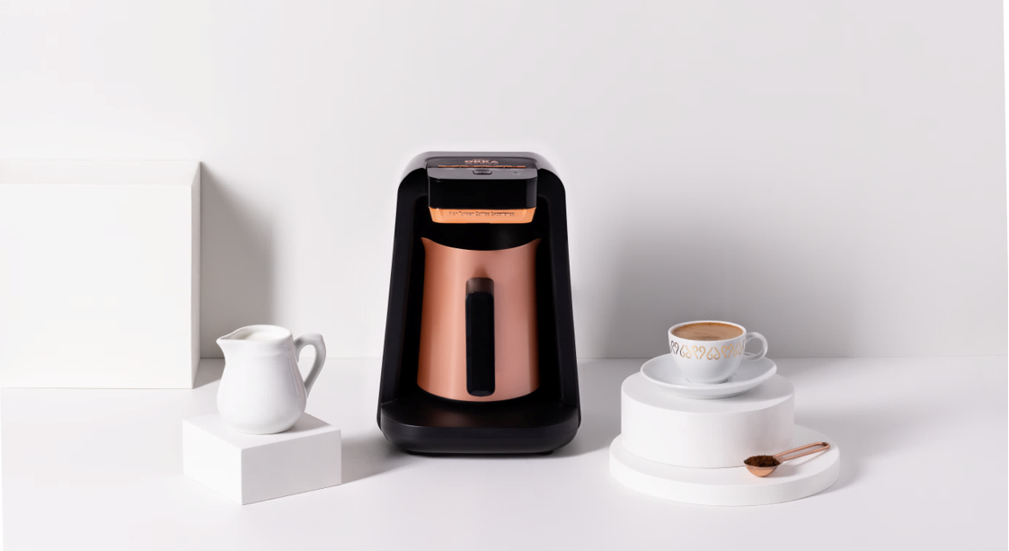 Türkiye’de ilk ve tek karıştırıcılı cezveli Sütlü Türk Kahvesi Makinesi Arzum OKKA RichSpinM