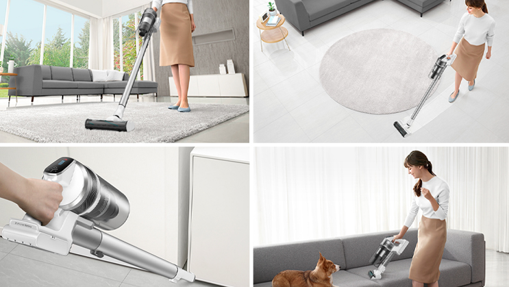 Samsung Jet Dikey Kablosuz Şarjlı Süpürge ailesi ile pratik ve güçlü temizlik