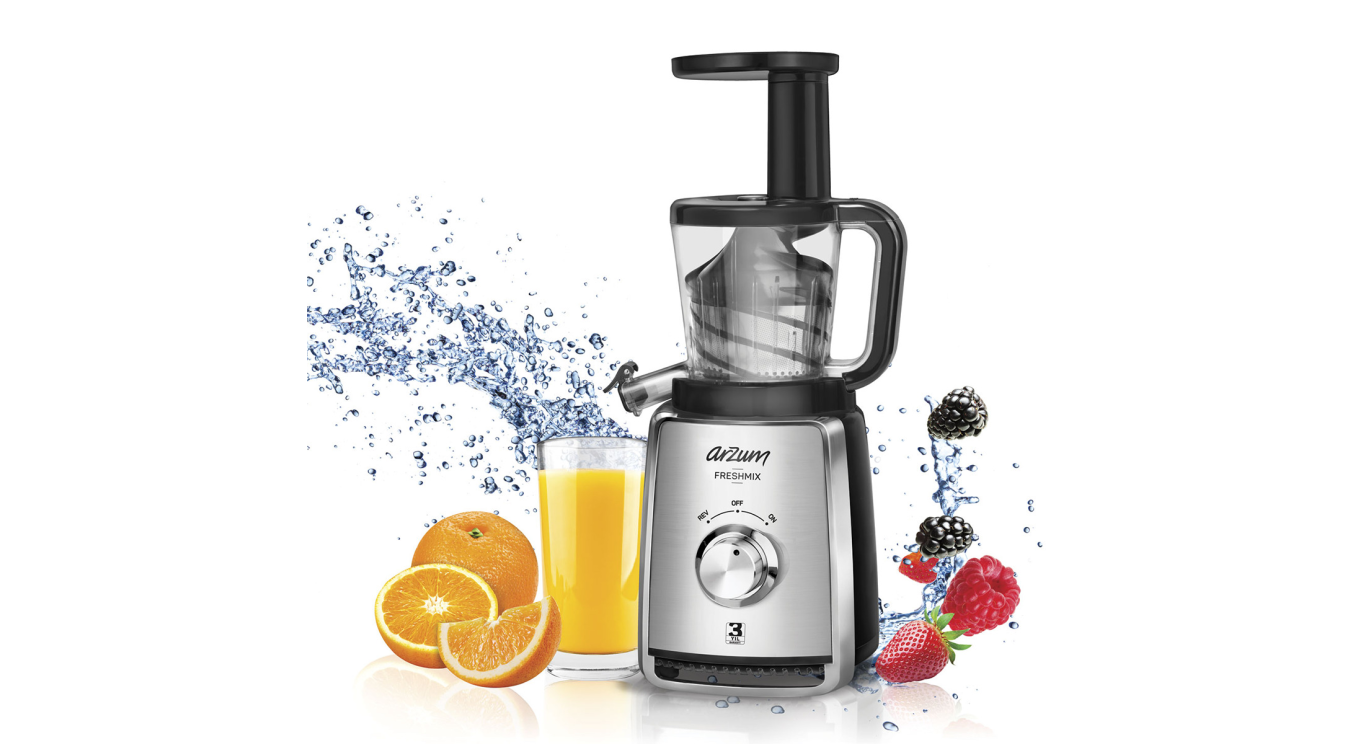 Arzum Freshmix Slow Juicer Meyve ve Sebze Presi vitamin desteği sağlıyor