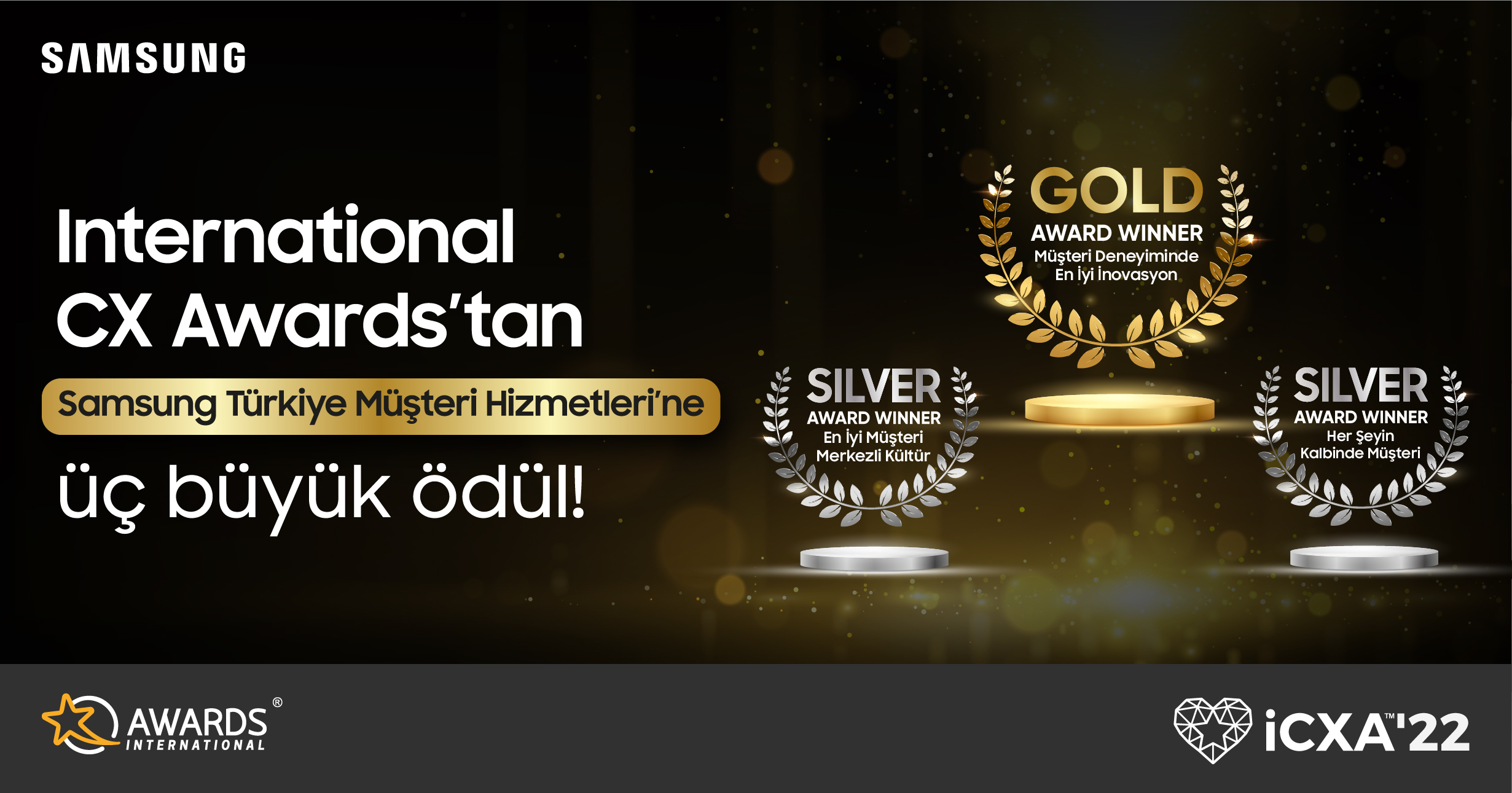 Samsung Türkiye’ye müşteri deneyiminde uluslararası 3 ödül birden 